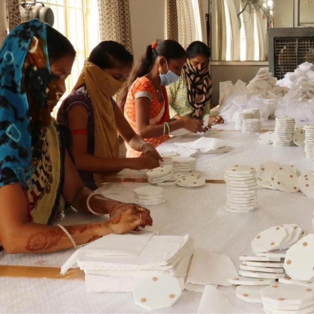 Zeal Living White Marble Coasters